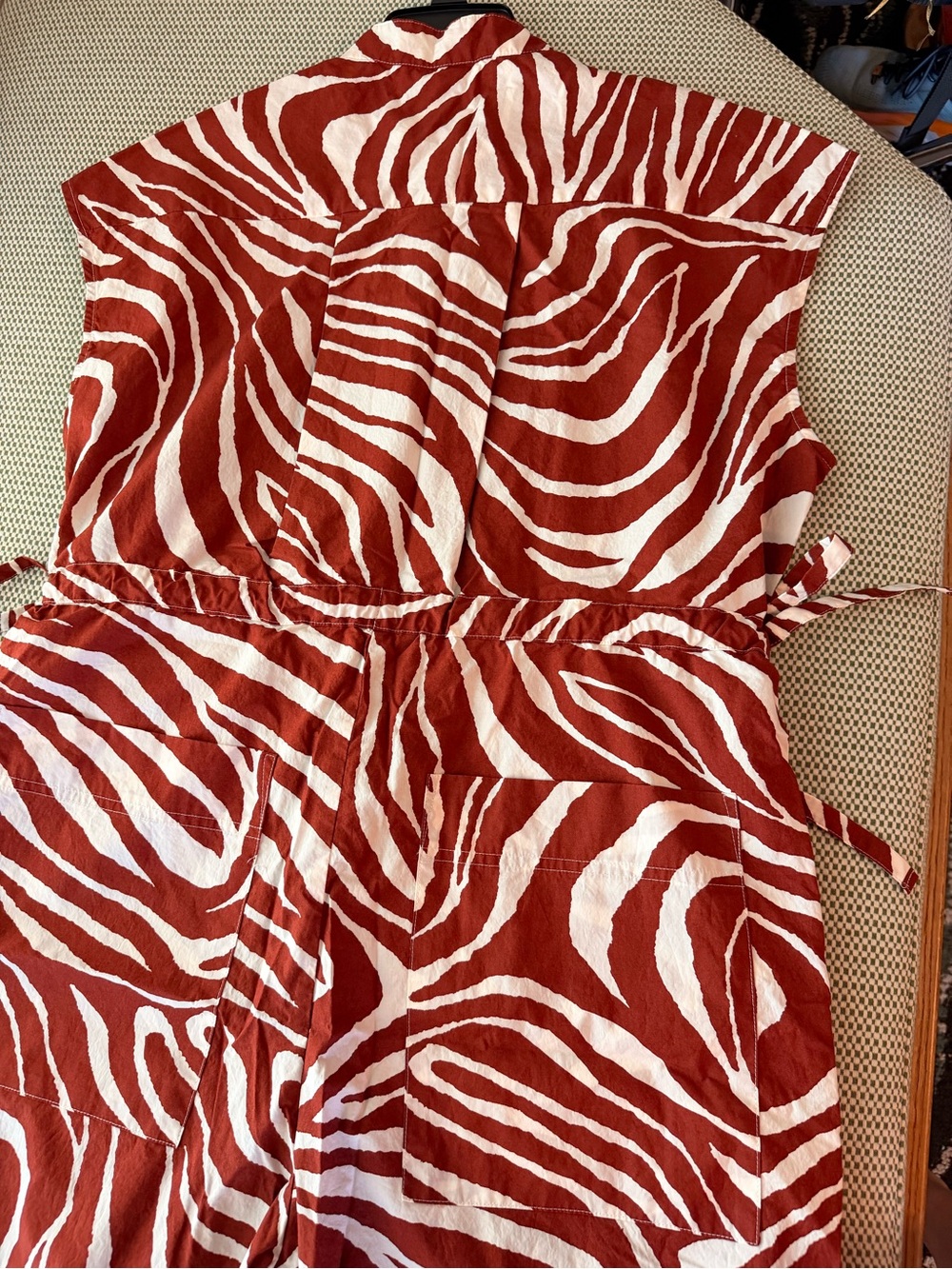 Banana Republic Rust and White Zebra Jumpsuit Size M #146 - Picture 12 of 17